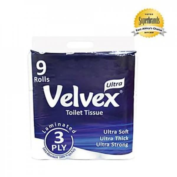 Velvex Unwr Wht Tp 3Ply 9Pk