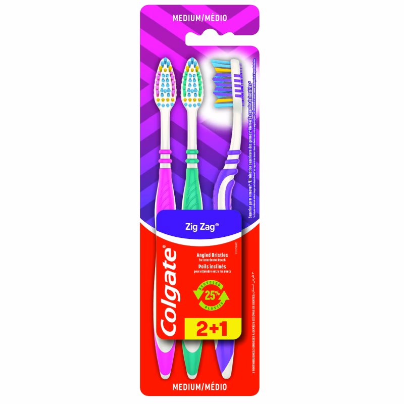 Colgate Zigzag Plus 2+1 Toothbrush