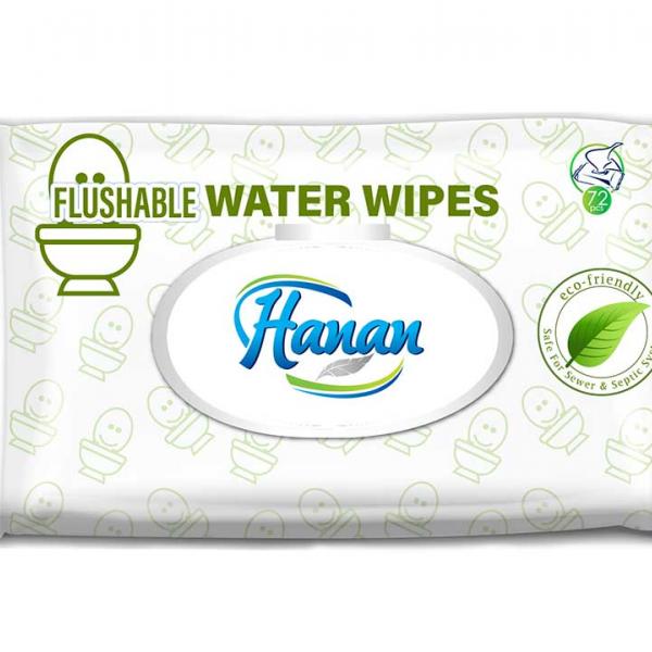 Hanan Flushable Water Wipes 72S