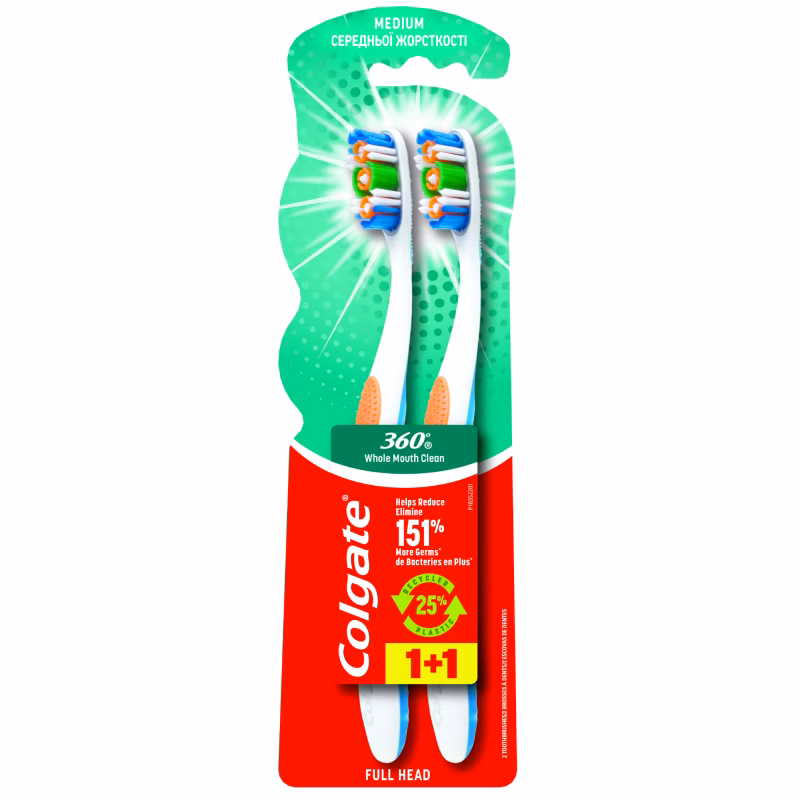 Colgate 360 Twin Pack Toothbrush