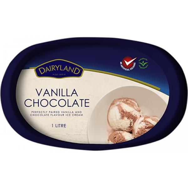 Dairyland Vanilla Choc Flakes 1Ltr