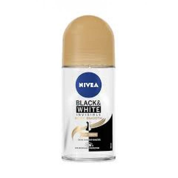 Nivea Silk Smooth Black&White Rollon 50Ml