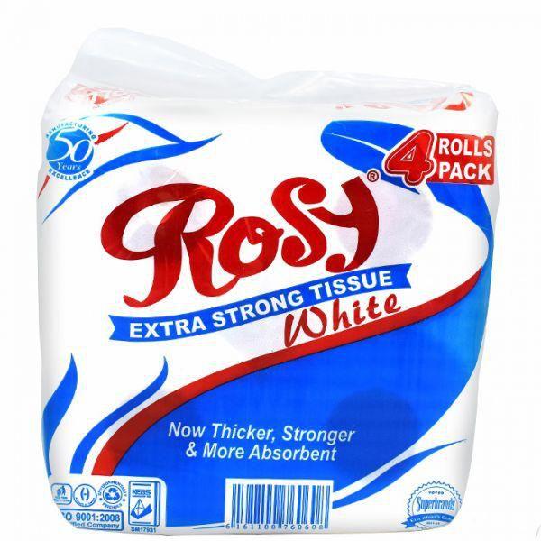 Rosy White Toilet Tissue 4Pack