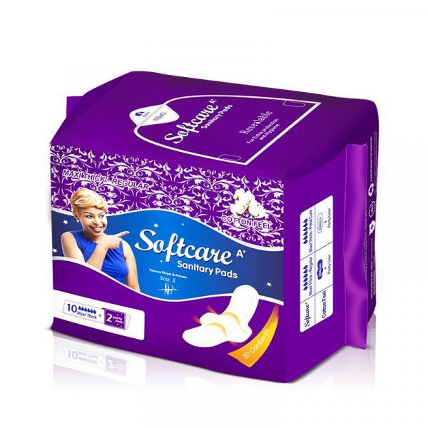Softcare Sanitory Maxi Thick 10Pk Purple